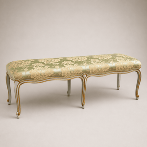 A French LXV Style Giltwood & Painted Bench