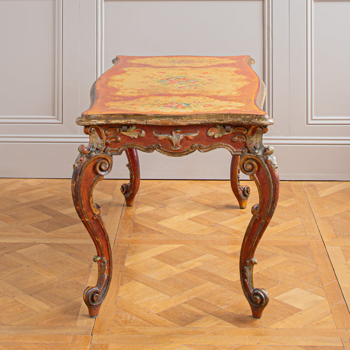 Late 19th Century Italian Rococo Table Painted In The Venetian Style - La Maison London