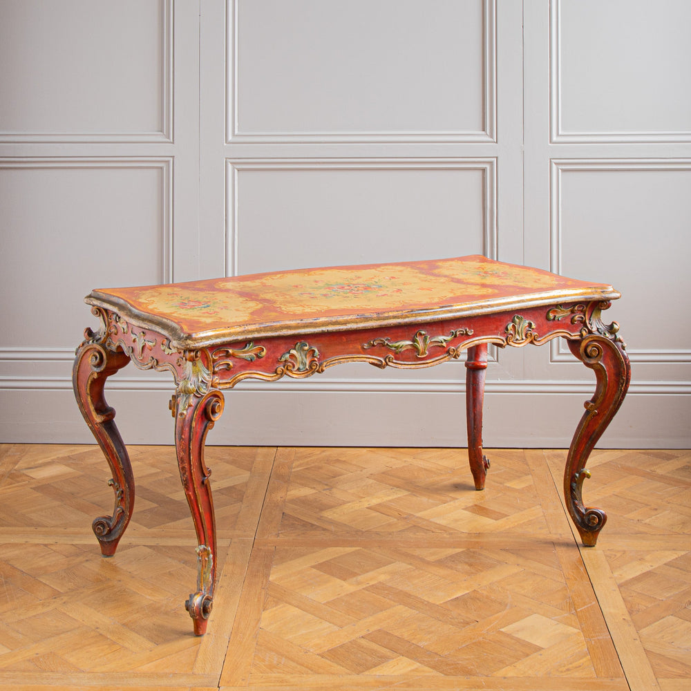Late 19th Century Italian Rococo Table Painted In The Venetian Style - La Maison London