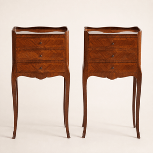 Pair of Marquetry Bedside Tables