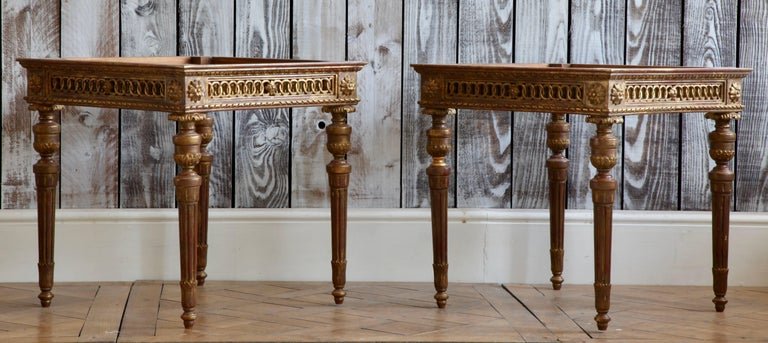 Louis XVI Style Giltwood Side Tables - La Maison London