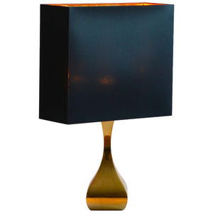 Midcentury Shaped Brass Table Light