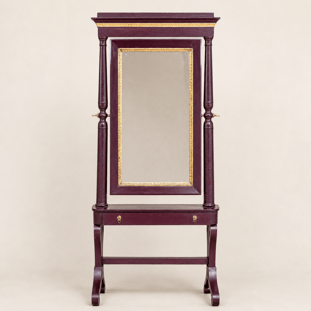 19th Century Painted Cheval Mirror - La Maison London