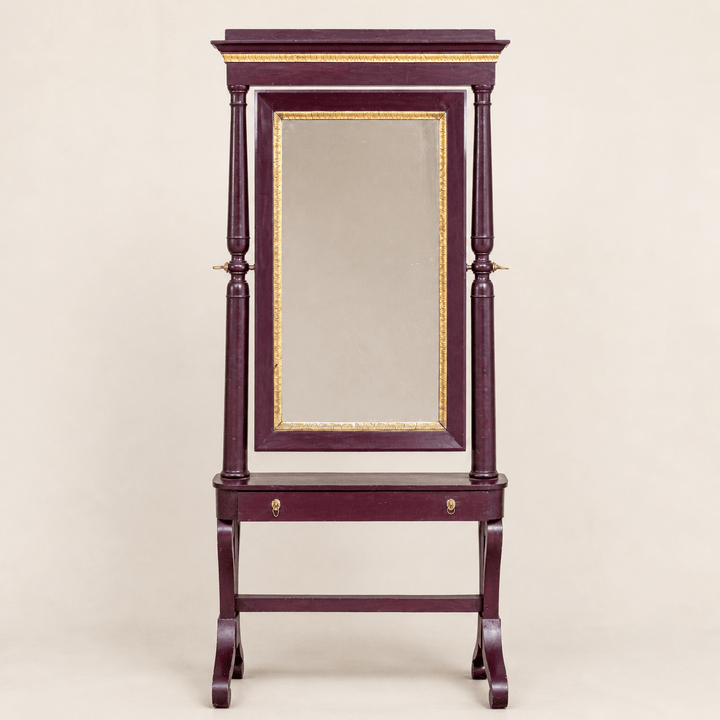 19th Century Painted Cheval Mirror - La Maison London
