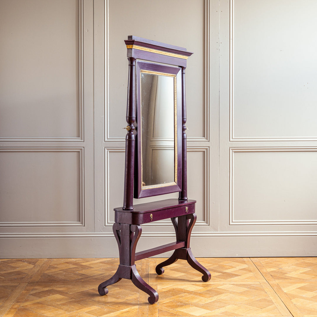 19th Century Painted Cheval Mirror - La Maison London