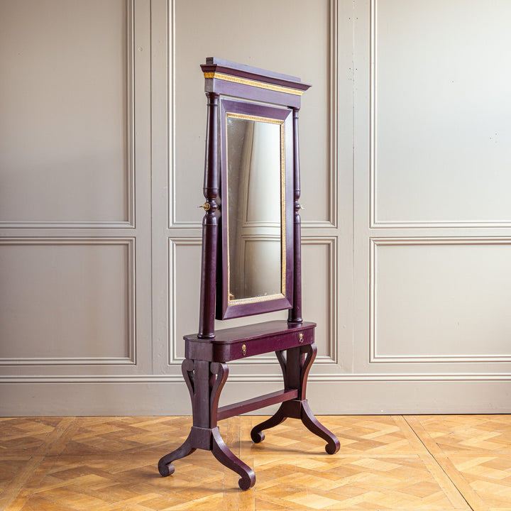 19th Century Painted Cheval Mirror - La Maison London
