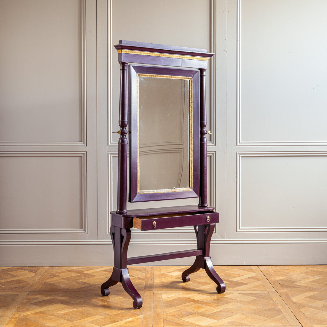 19th Century Painted Cheval Mirror - La Maison London