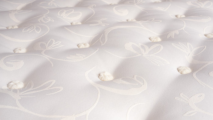 Quilted Damask Cover & Traditional Tufting