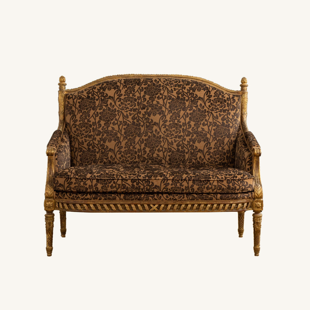 A Finely Carved Louis XVI Style Giltwood Sofa - La Maison London