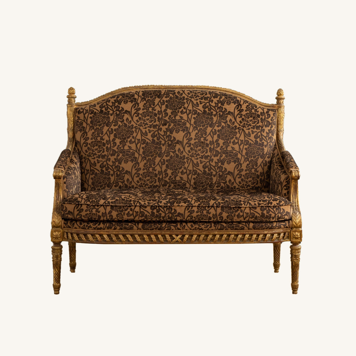 A Finely Carved Louis XVI Style Giltwood Sofa - La Maison London