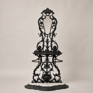 Art Nouveau Cast Iron Hall Tree (Model No. 30) by Corneau Frères