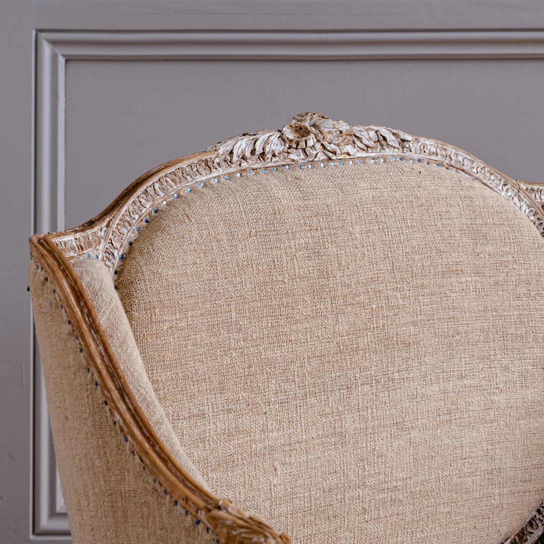 C.1860 Louis XVI Revival French Marquise Chair (Wide Bergere), Second Empire - La Maison London