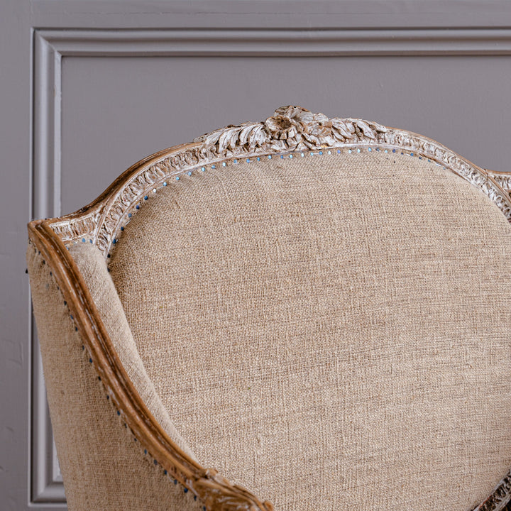 C.1860 Louis XVI Revival French Marquise Chair (Wide Bergere), Second Empire - La Maison London