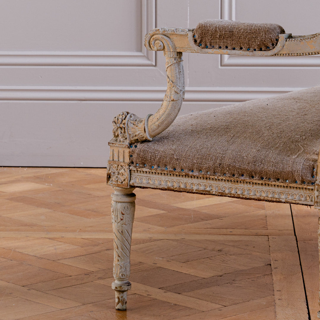 C.1860 Louis XVI Revival French Straight - Back Sofa/ Settee, Second Empire - La Maison London
