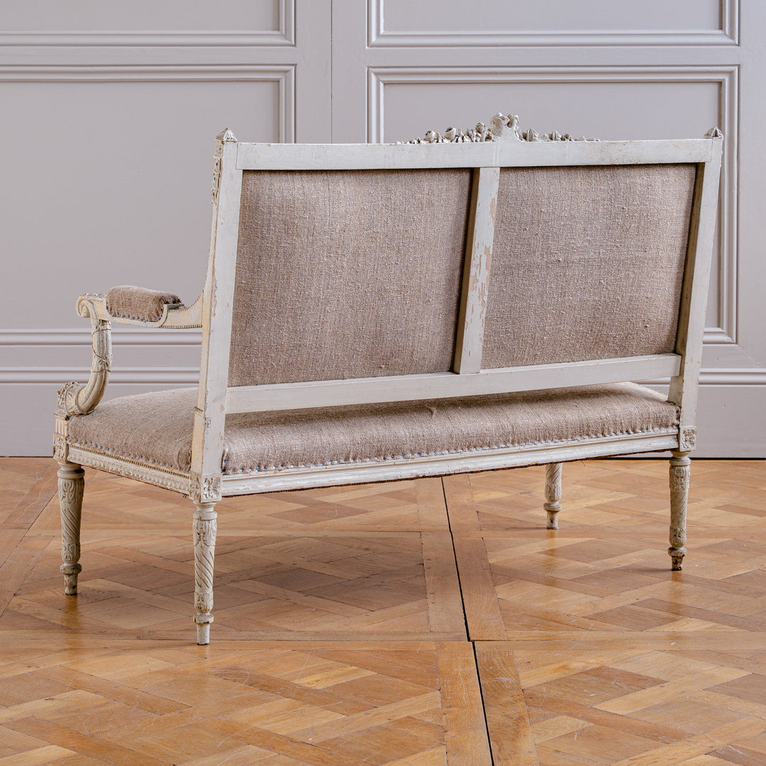 C.1860 Louis XVI Revival French Straight - Back Sofa/ Settee, Second Empire - La Maison London