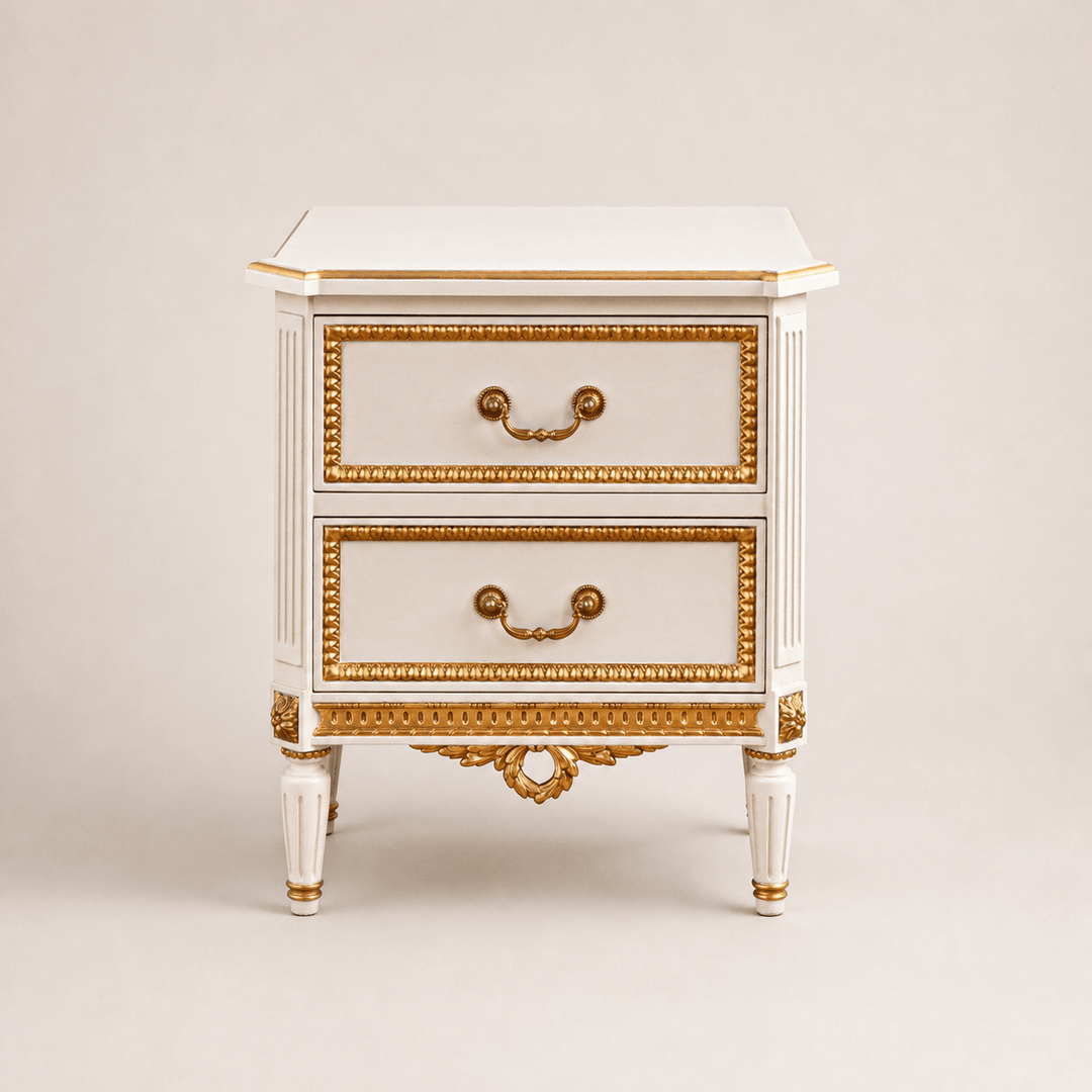 Classic Louis XVI Style Bedside Cabinet - La Maison London