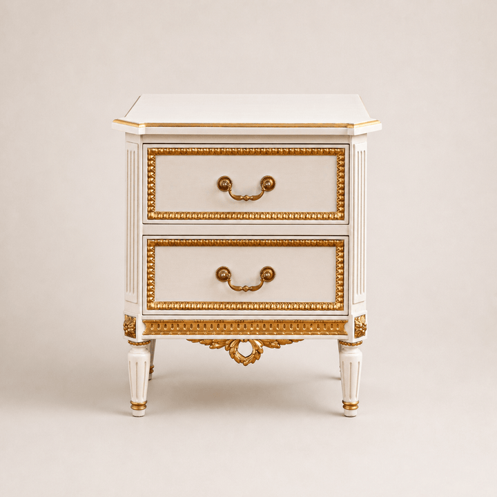 Classic Louis XVI Style Bedside Cabinet - La Maison London