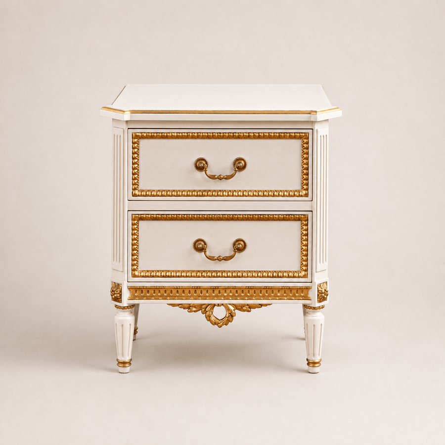Classic Louis XVI Style Bedside Cabinet - La Maison London