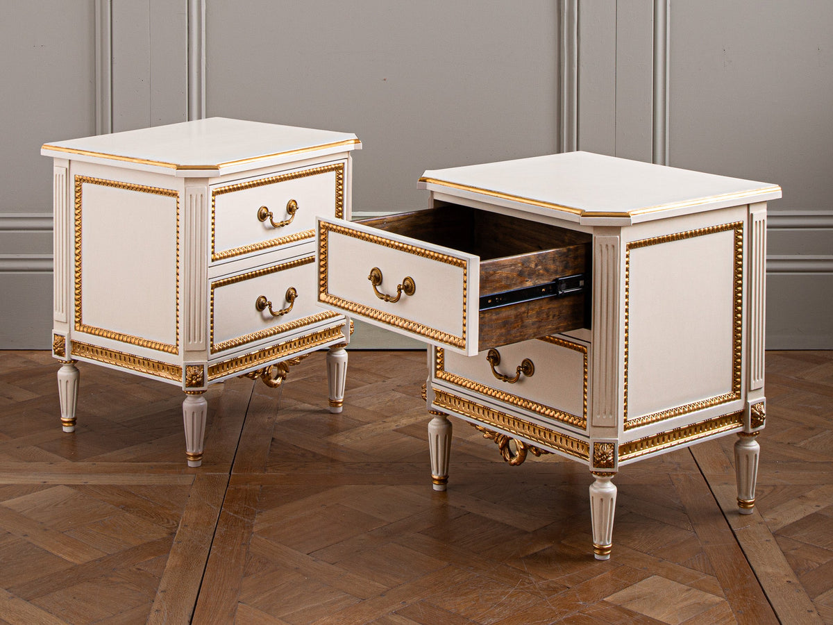 Classic Louis XVI Style Bedside Cabinet - La Maison London