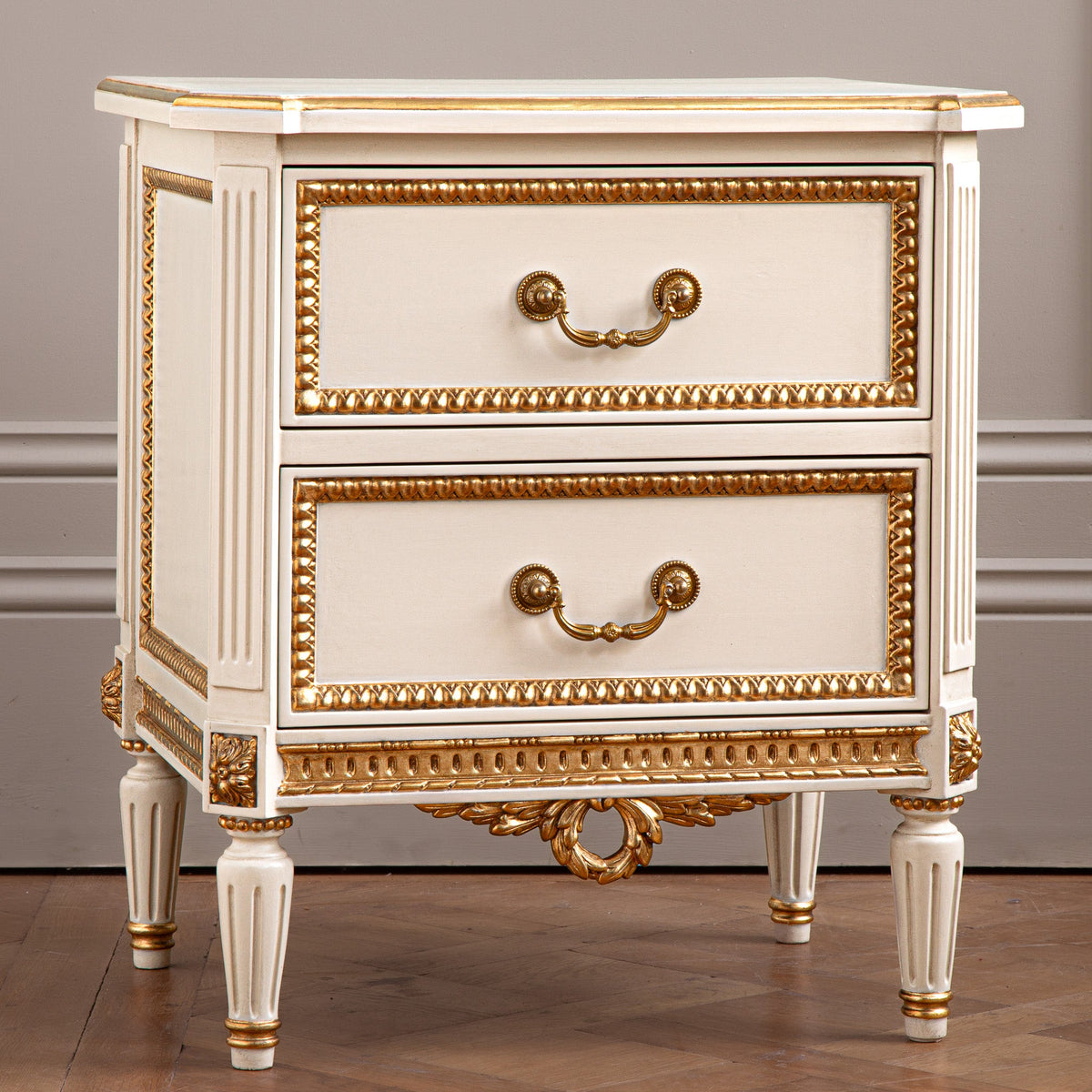 Classic Louis XVI Style Bedside Cabinet - La Maison London
