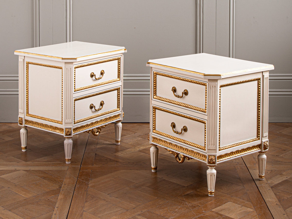 Classic Louis XVI Style Bedside Cabinet - La Maison London