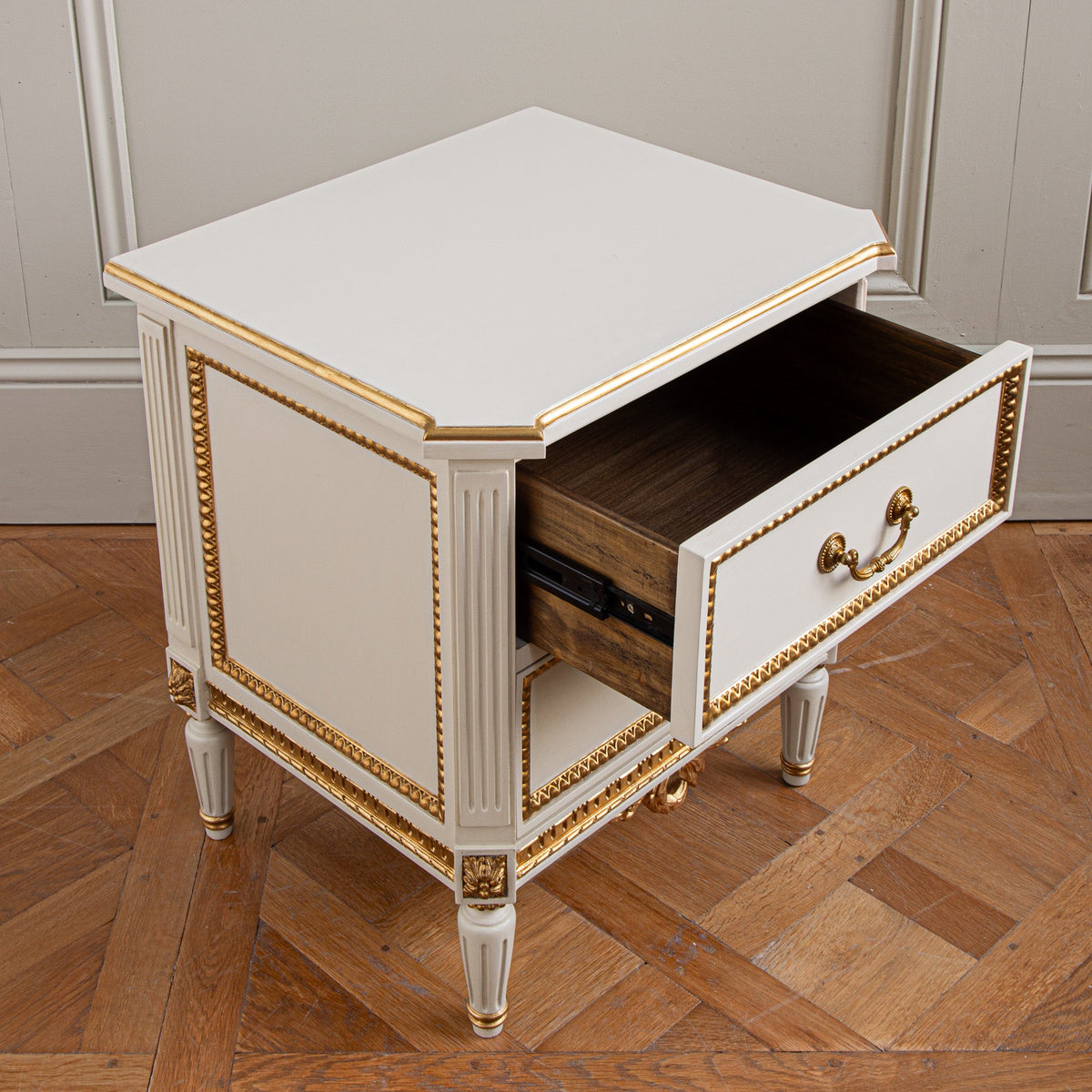 Classic Louis XVI Style Bedside Cabinet - La Maison London