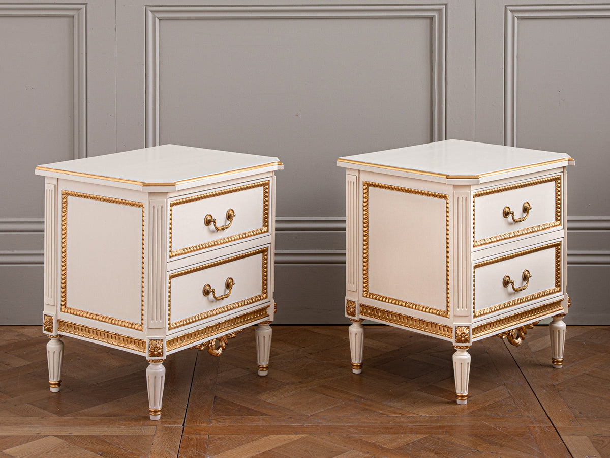 Classic Louis XVI Style Bedside Cabinet - La Maison London