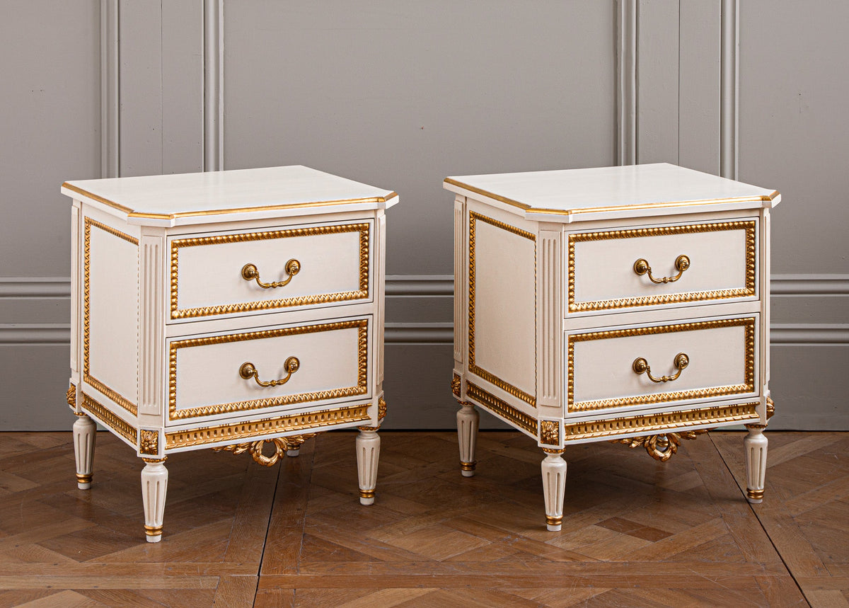 Classic Louis XVI Style Bedside Cabinet - La Maison London