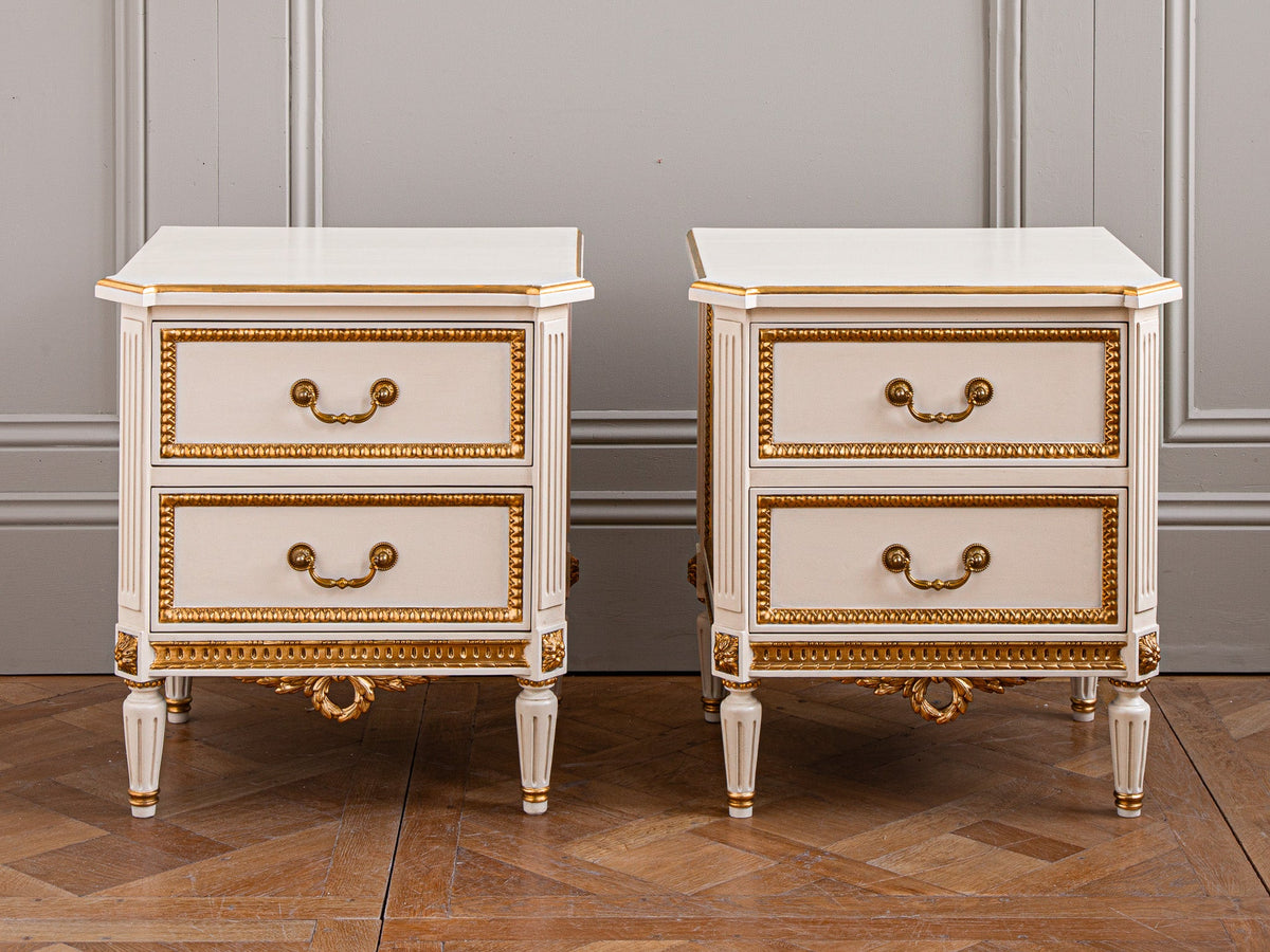 Classic Louis XVI Style Bedside Cabinet - La Maison London
