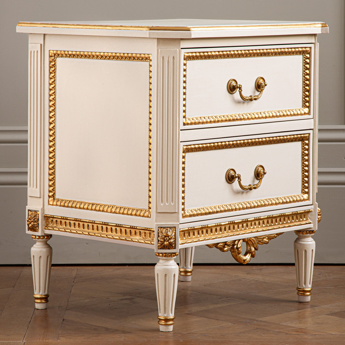Classic Louis XVI Style Bedside Cabinet - La Maison London