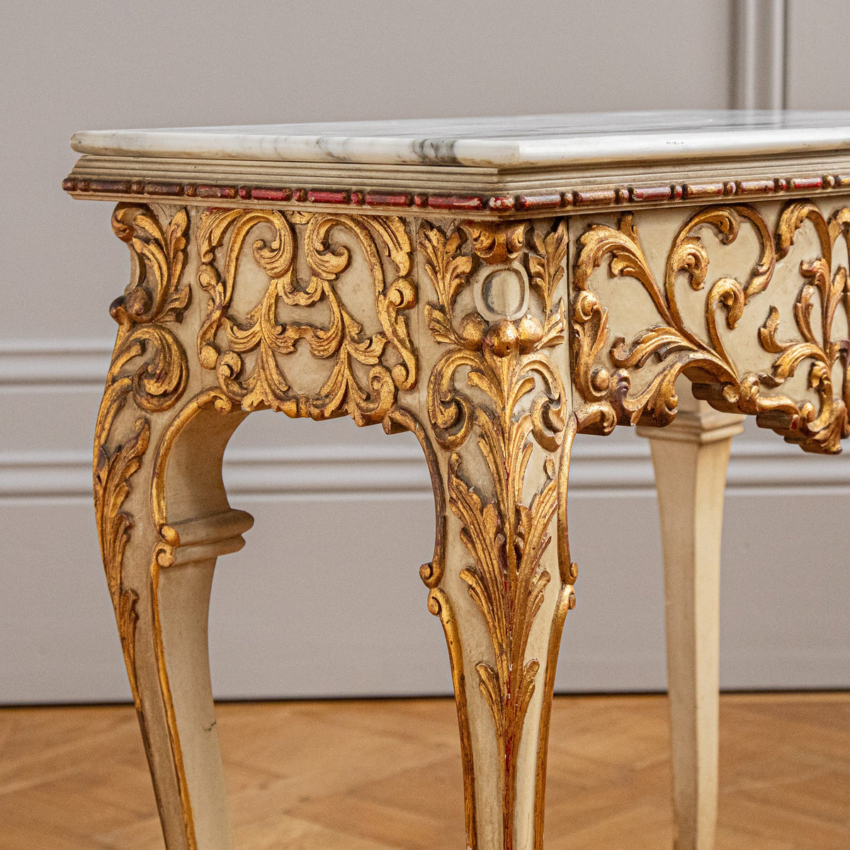 Early 1900's Venetian Style Painted with Giltwood Bedside Tables From Italy - La Maison London