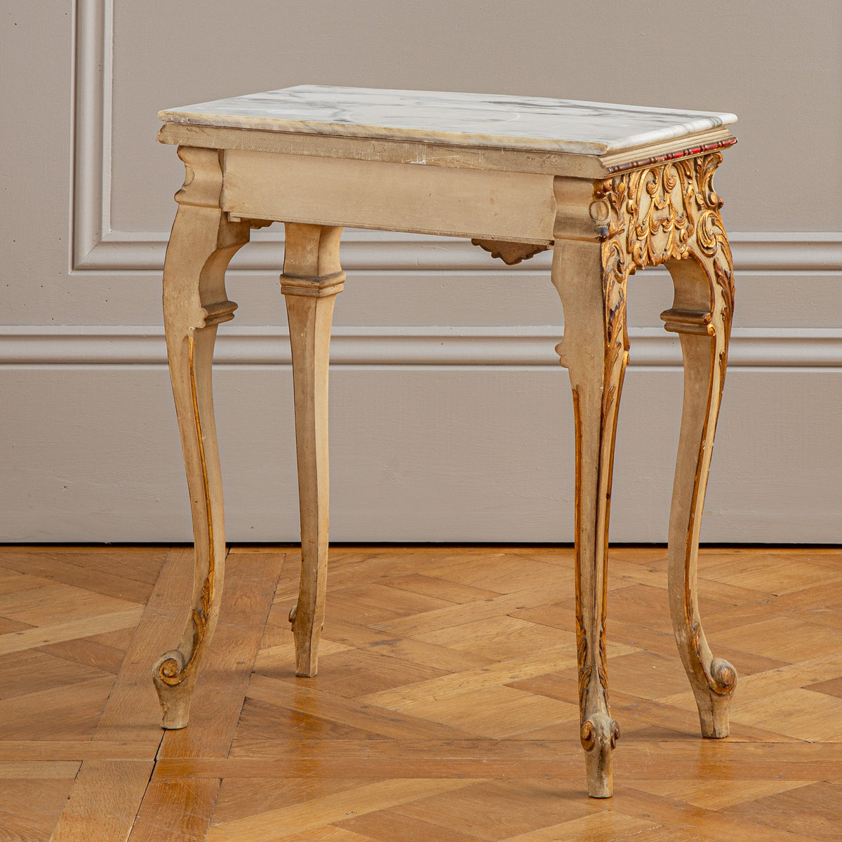 Early 1900's Venetian Style Painted with Giltwood Bedside Tables From Italy - La Maison London