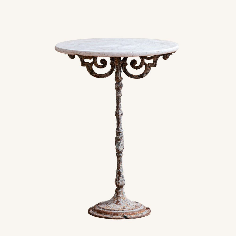 French Antique Bistro Garden Table Early 1900s