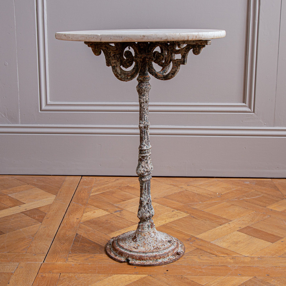 French Antique Bistro Garden Table Early 1900s - La Maison London