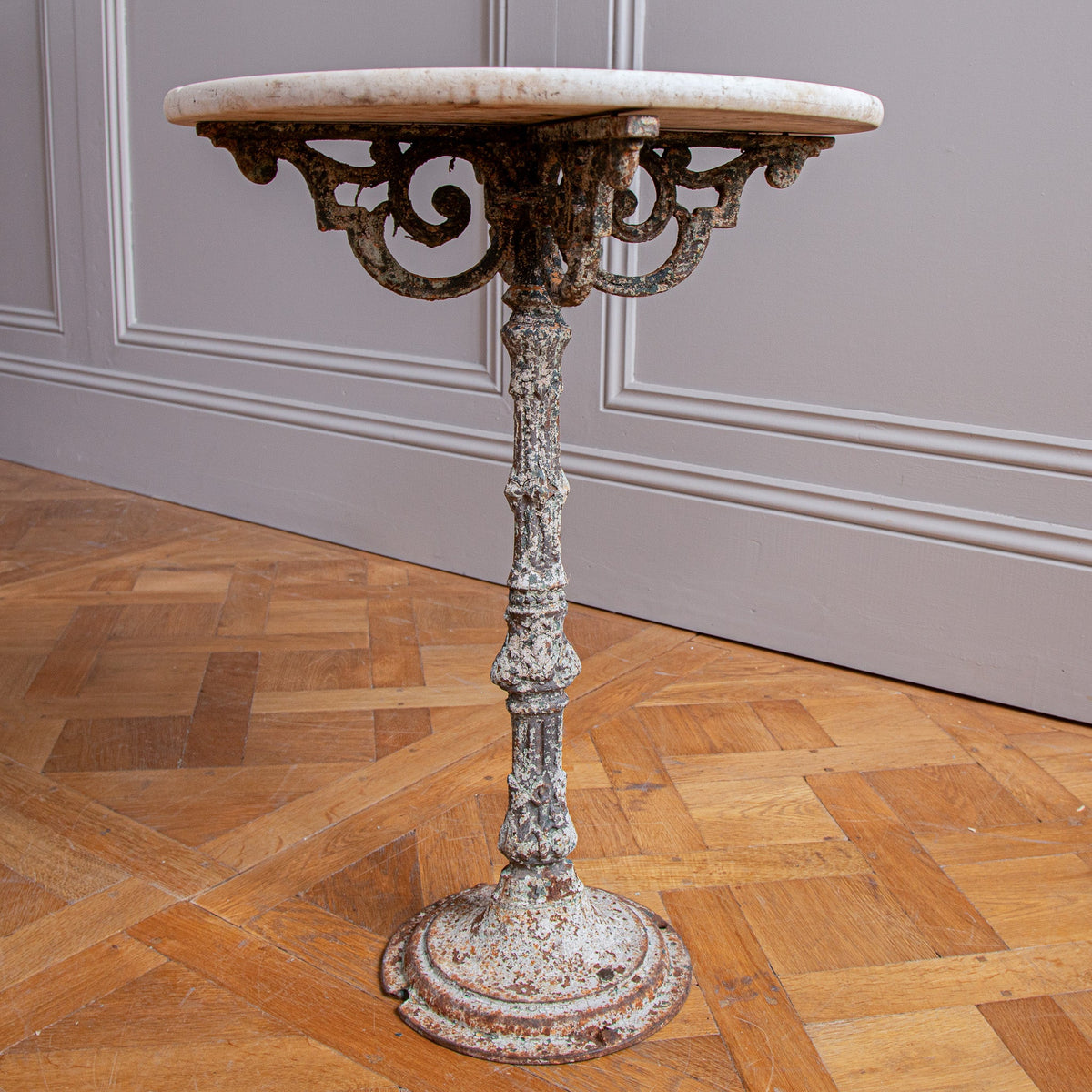 French Antique Bistro Garden Table Early 1900s - La Maison London