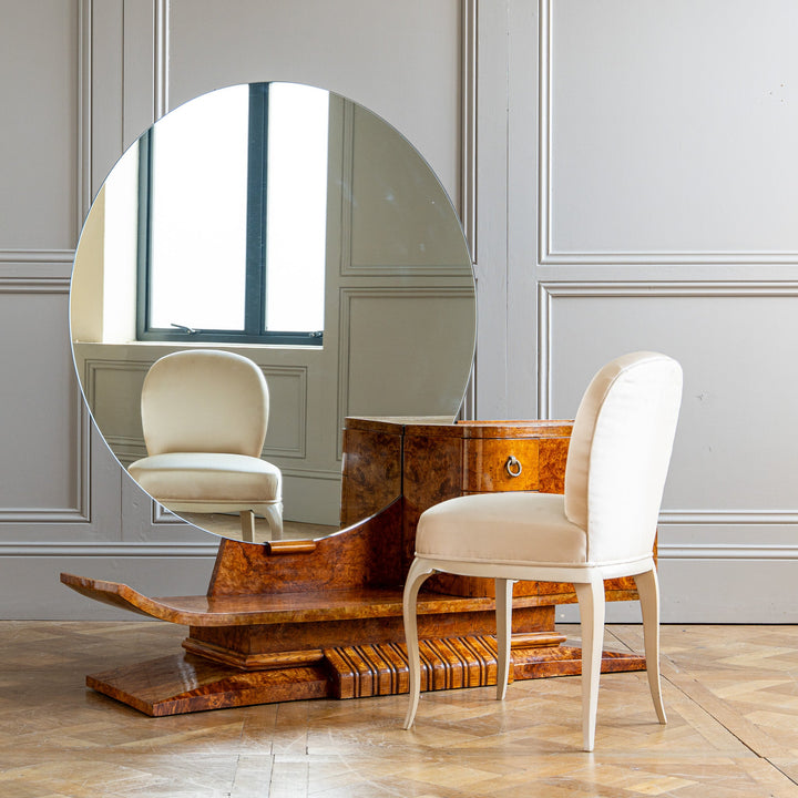 French Art Deco Burr Elm Sculptural Asymmetrical Dressing Table C.1930 - La Maison London