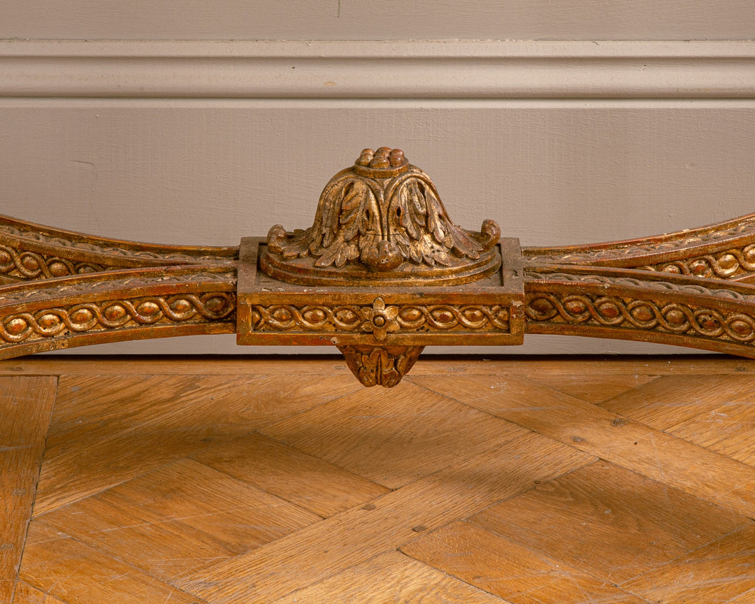French Louis XVI Style Demi - Lune Console By La Maison London, Hand Carved - La Maison London