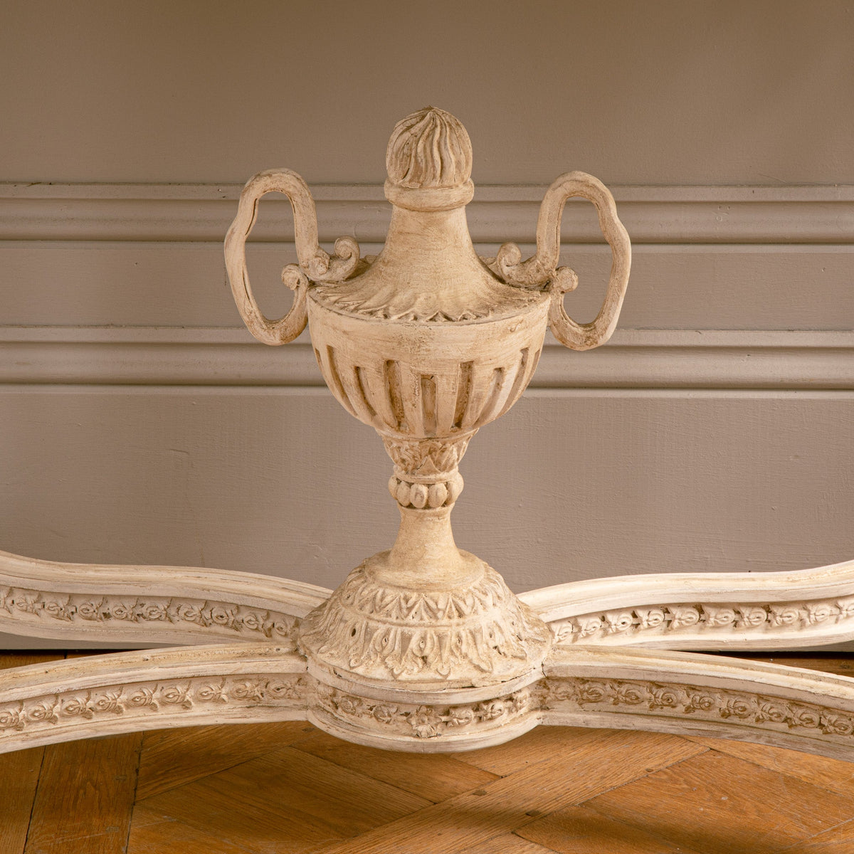 French Louis XVI Style Demi - Lune Console With Marble - La Maison London