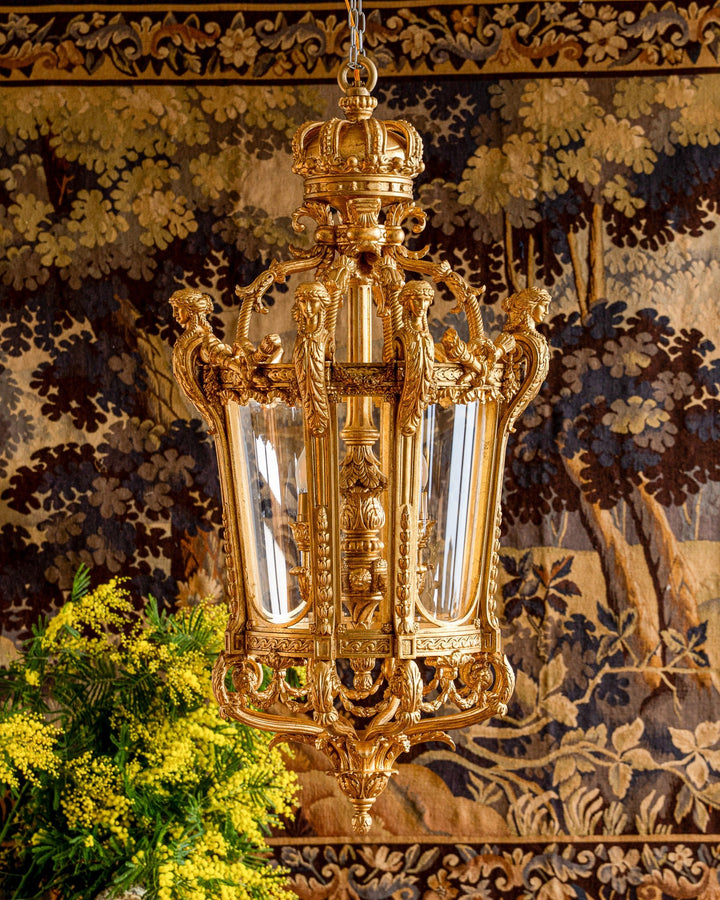 French Napoleon III Style Giltwood Lantern - La Maison London