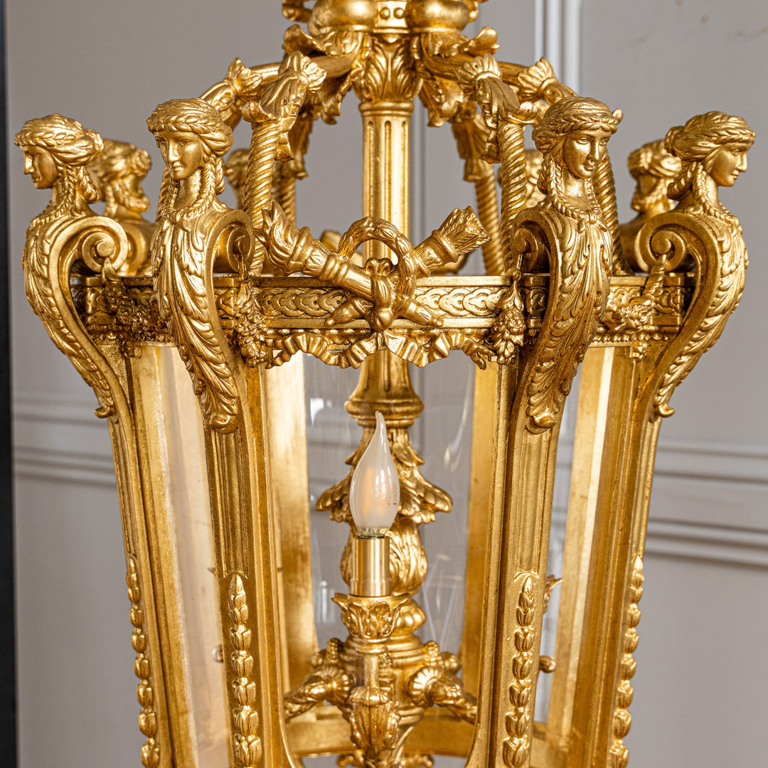 French Napoleon III Style Giltwood Lantern - La Maison London