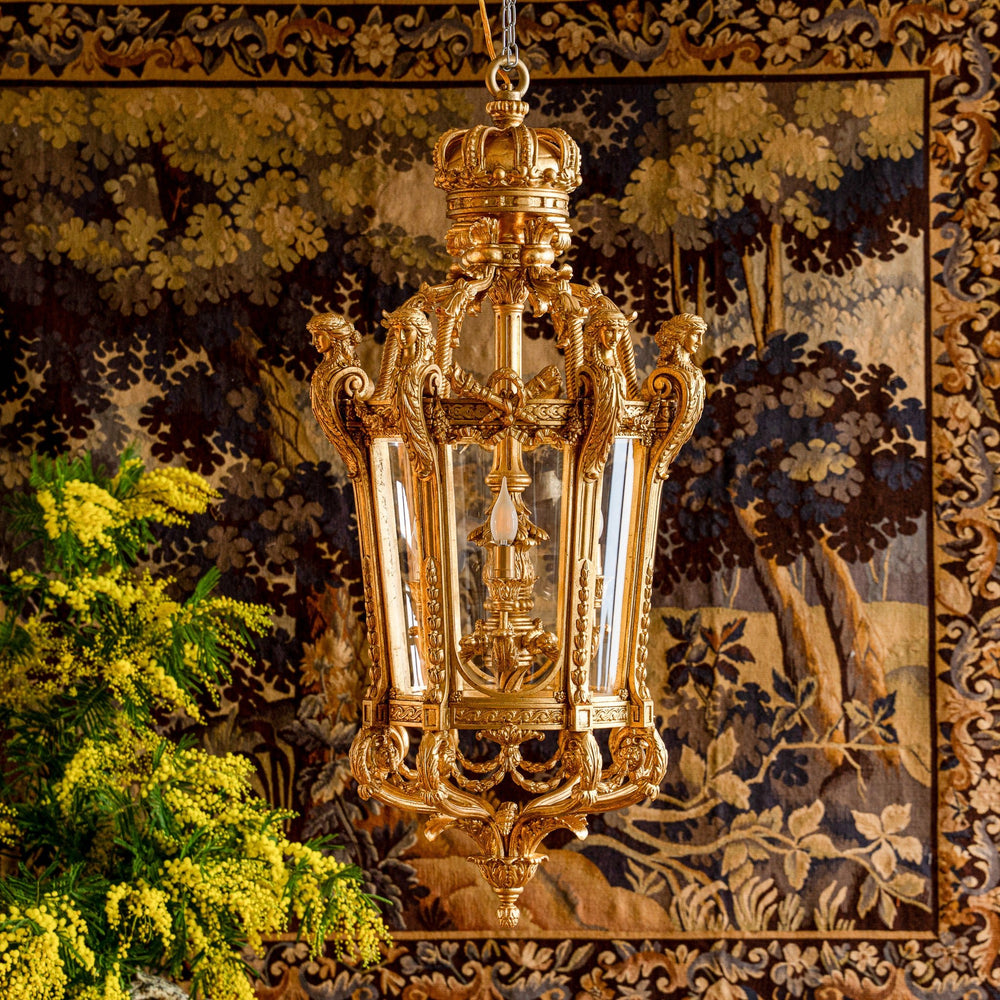 French Napoleon III Style Giltwood Lantern - La Maison London