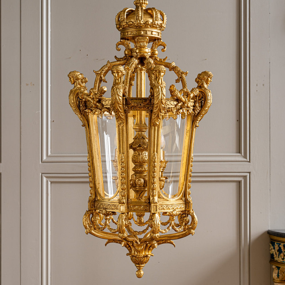 French Napoleon III Style Giltwood Lantern - La Maison London