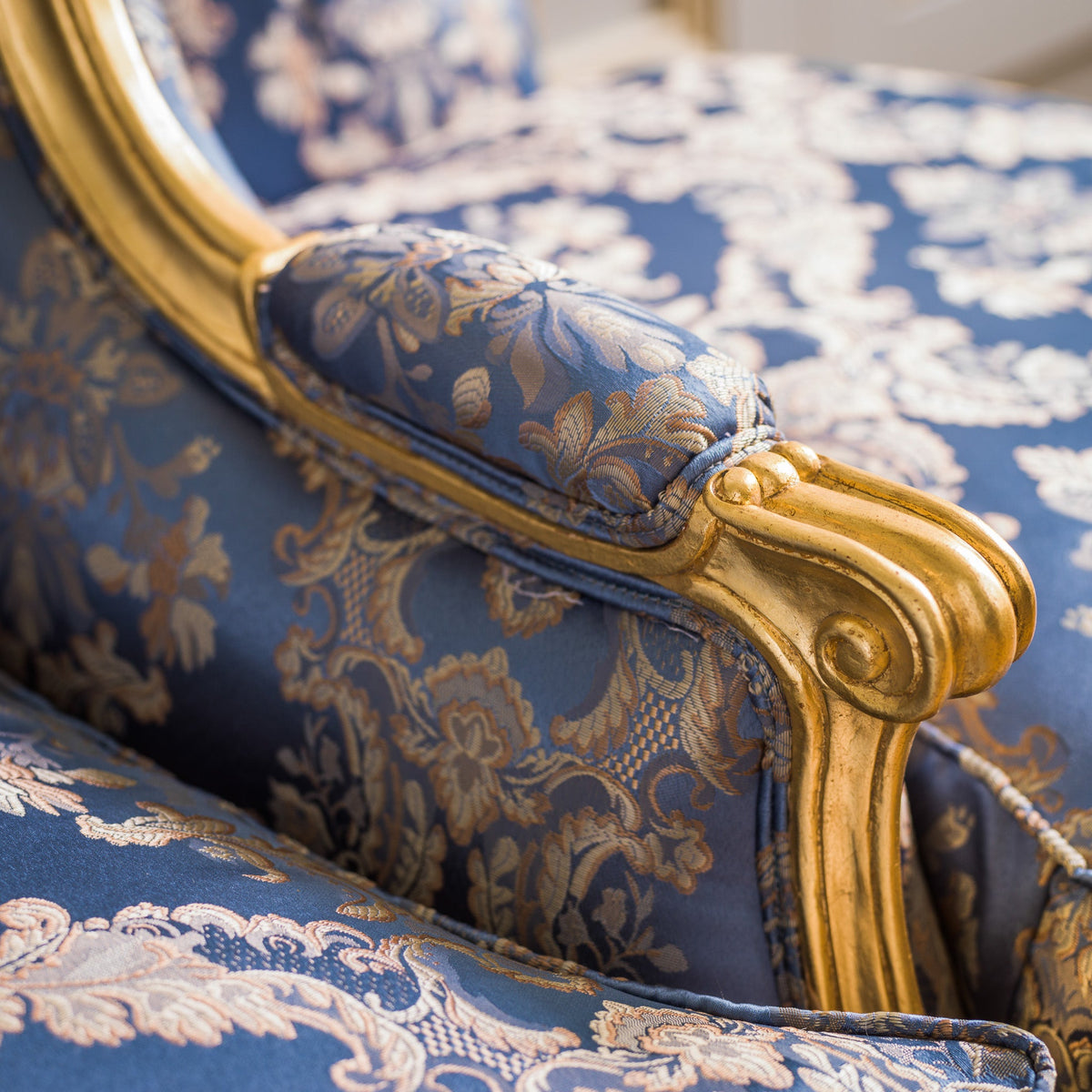 Giltwood Sofa Hand Carved in the Louis XV Style - La Maison London