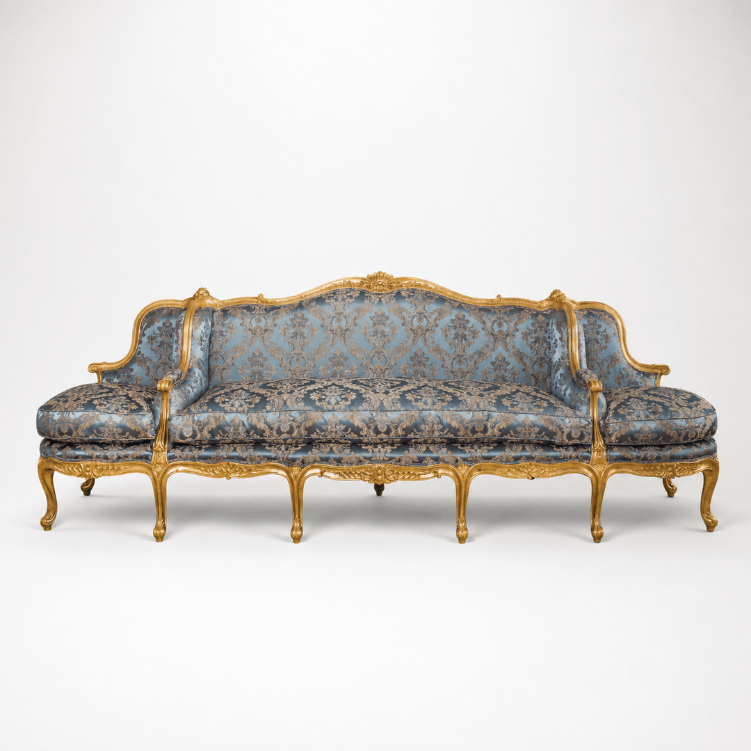Giltwood Sofa Hand Carved in the Louis XV Style - La Maison London
