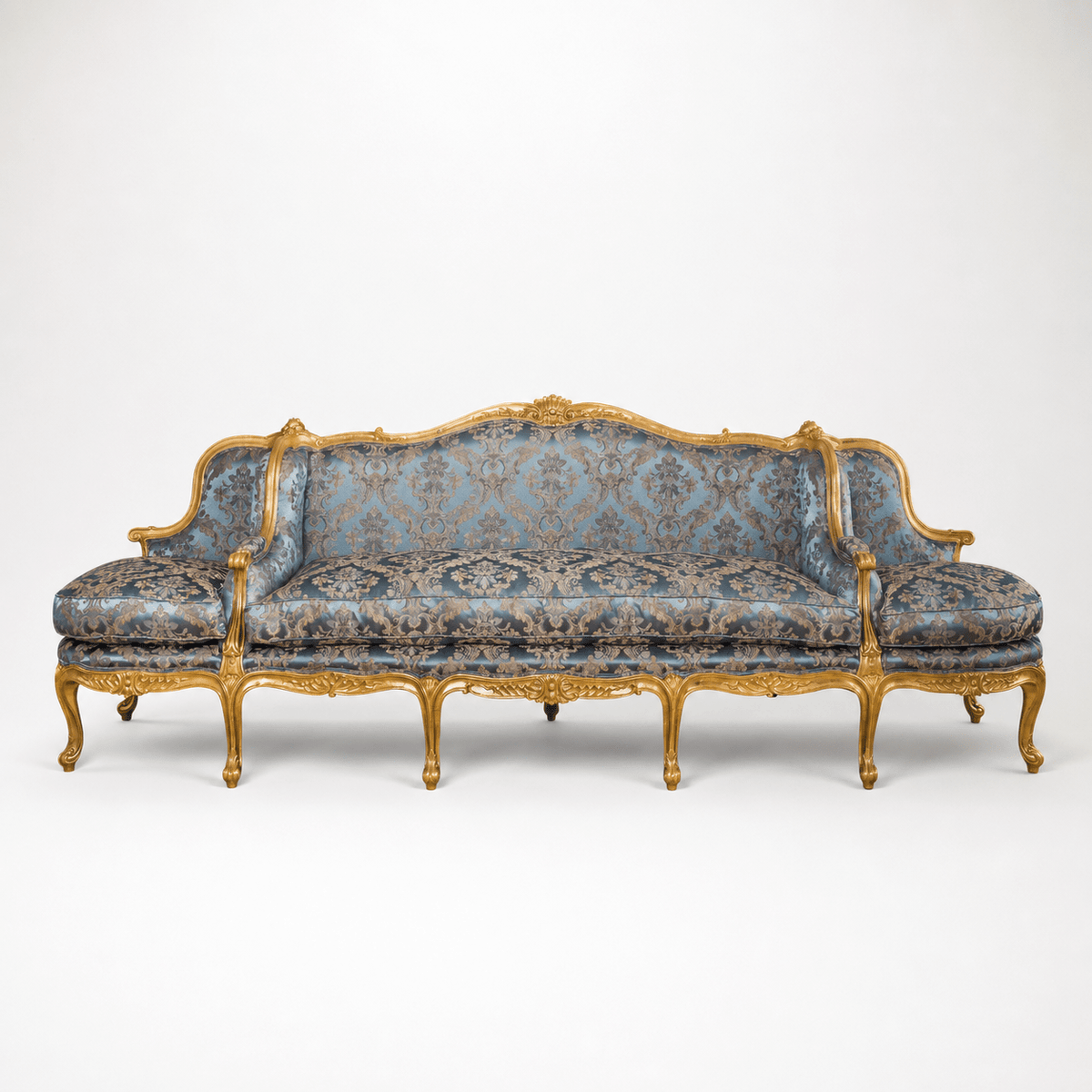 Giltwood Sofa Hand Carved in the Louis XV Style - La Maison London