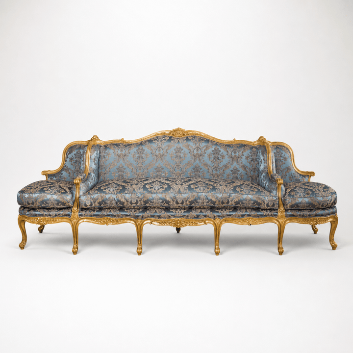 Giltwood Sofa Hand Carved in the Louis XV Style - La Maison London