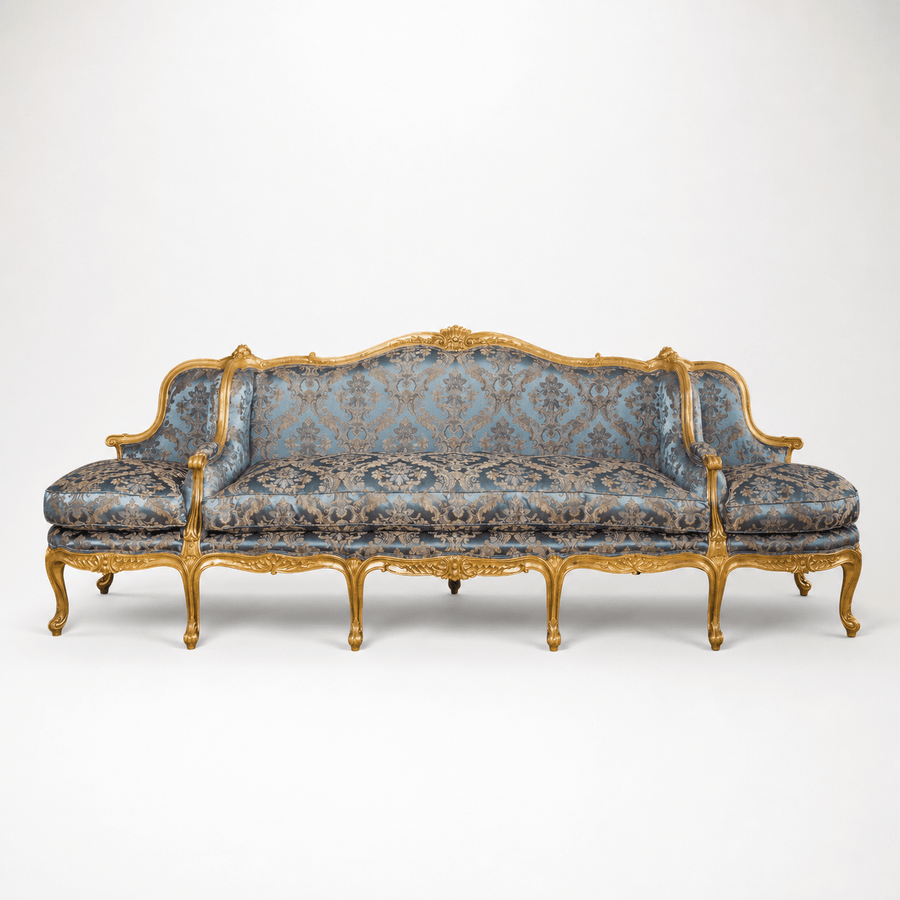 Giltwood Sofa Hand Carved in the Louis XV Style - La Maison London