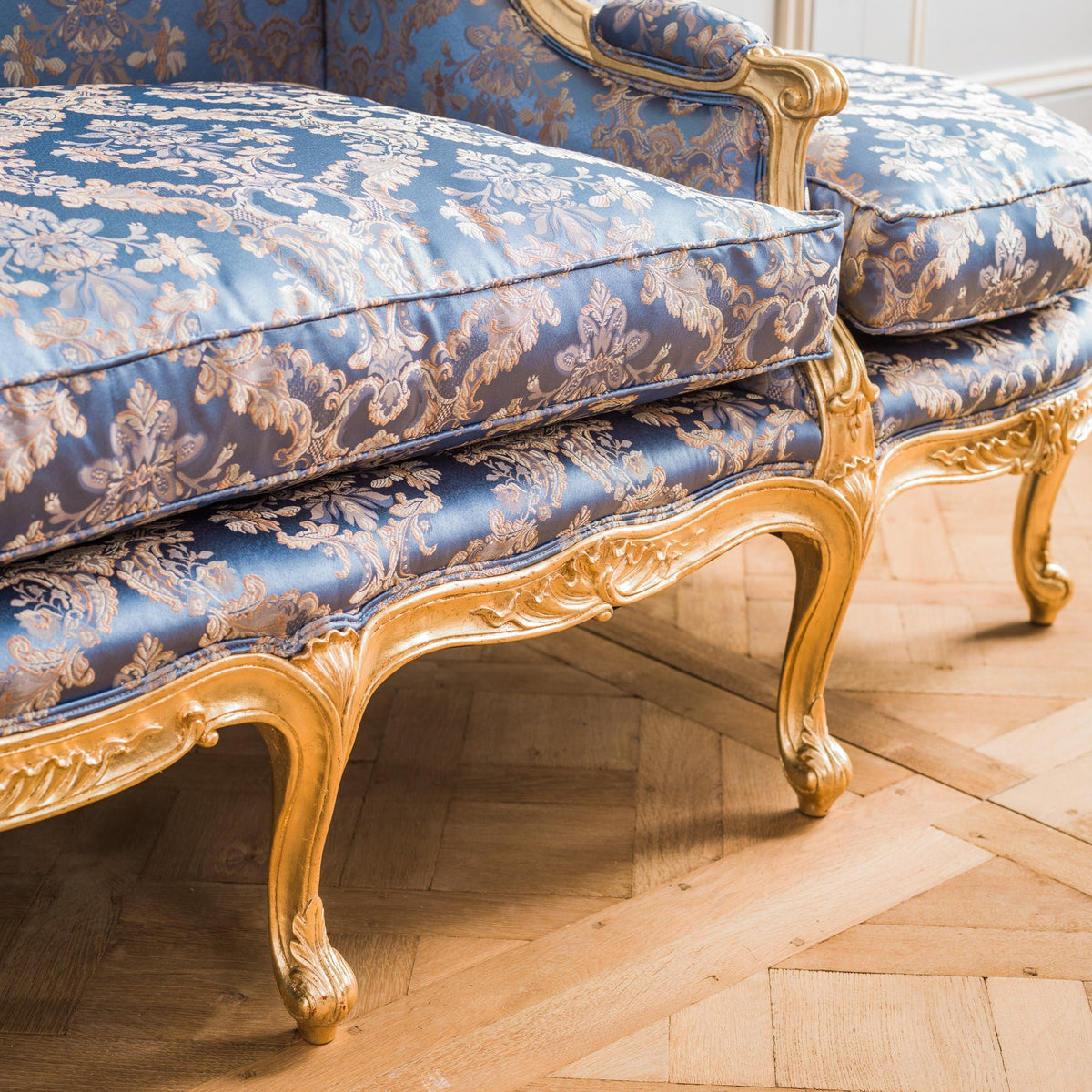 Giltwood Sofa Hand Carved in the Louis XV Style - La Maison London