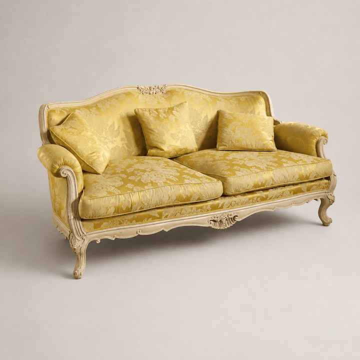 Hand Carved, Louis XV Style Sofa - La Maison London