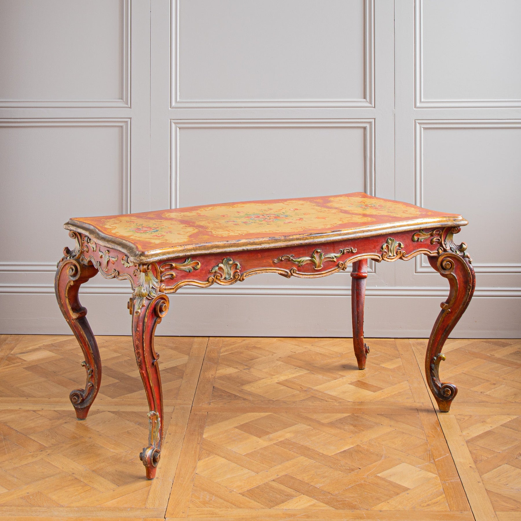Late 19th Century Italian Rococo Table Painted In The Venetian Style ...
